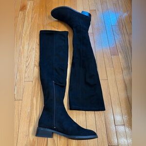 NEW Franco Sarto Bailey Over The Knee Boot, Black Suede, Women's Size 7